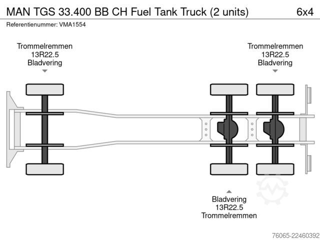 Cisternové nákladní vozidlo MAN TGS 33.400 BB CH Fuel Tank Truck (2 units)