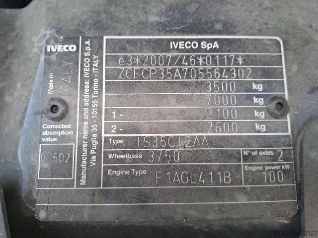 Bestelwagen IVECO DAILY 35C14H BOX