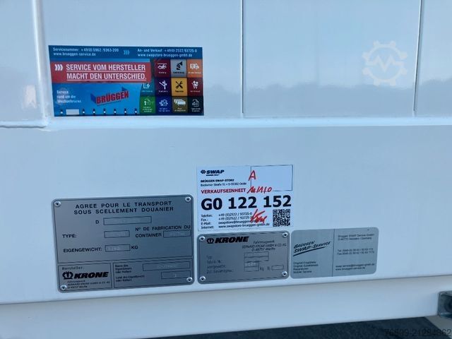 Remolque con caja móvil KRONE Wechselbrücke Koffer