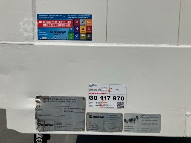 Remolque con caja móvil KRONE Wechselbrücke Koffer