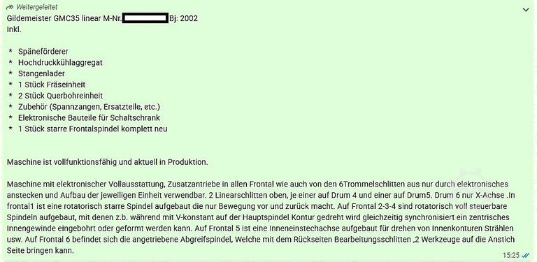 Helykitöltő Gildemeister GMC