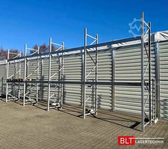 Pallereol 11,2 lfm Palettenregale für Außenbereich H: 4,5m , 3000 kg Fachlast , FVZ