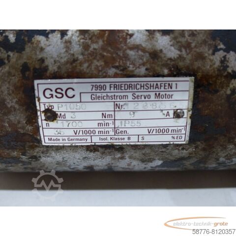 Motor GSC P1050 Gleichstrom Servo Motor SN:288565
