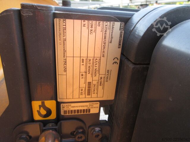 Cranesky crane, overhead crane, crane runway, span 9485 mm KONE Hallenkran Brückenkran Kran 3,2t NL 3200Kg Portalkran Kran 9600mm Hub 6m