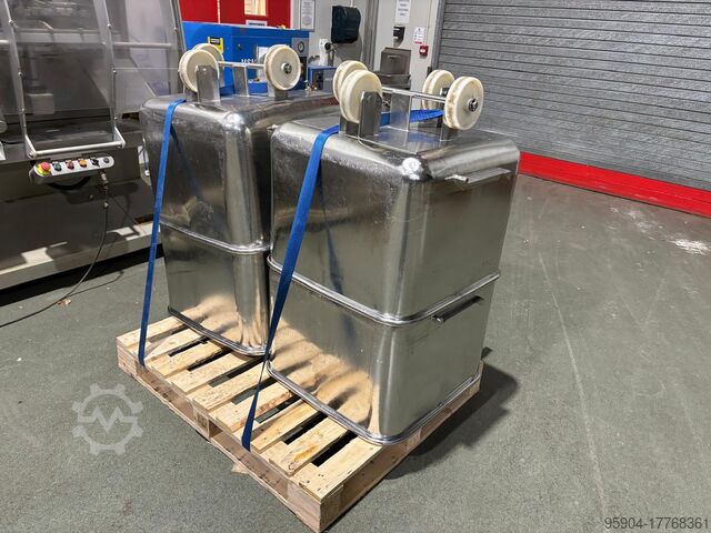 Edelstahl-Behälter 200 Ltr. Neuwertig Syspal Tote Bins 200 ltr 200 ltr