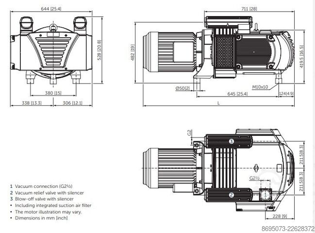 Vakuumpumpe Becker BECKER VTLF 2.250 Vacuum Pump