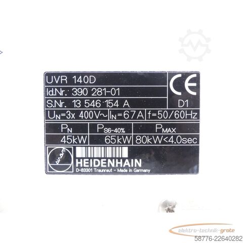 Στοιχείο Heidenhain UVR 140D ID: 390 281-01 SN:13546154A generalüberholt mit 3 Mon. Gwl.