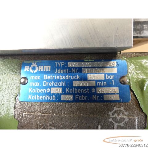 Στοιχείο unbekannt Spindel mit Röhm OVS 130 552-493 Volspannzylinder für Monforts RNC 600E Maschine