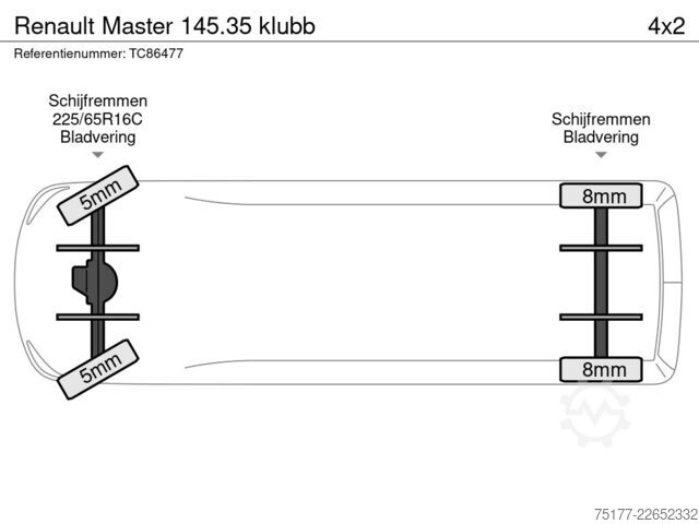 Løfteplatform Renault Master 145.35 klubb