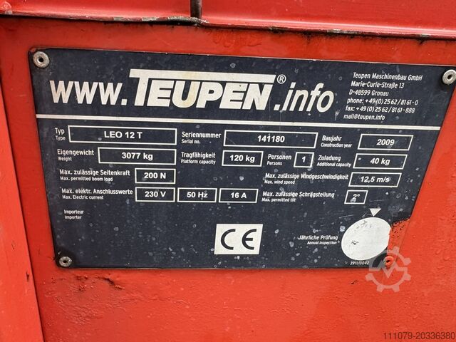 Larvbandslift Teupen diesel elektrisk TEUPEN Leo12t