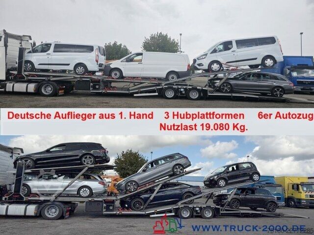 Semirimorchio portacontainer per auto  Aksoylu AKT2 6er Autozug 3 Doppelstock FB 1.Hand