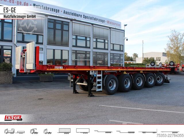 Werkplatform oplegger ES-GE 5-Achs-Ballastauflieger
