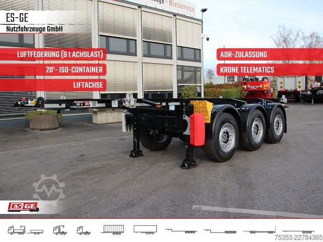 Wissellaadbak oplegger KRONE 3-Achs-Containerchassis 20'