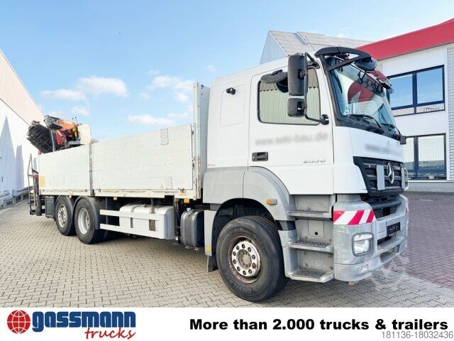 Autocarro con cassone fisso Mercedes-Benz Axor 2536/43 L 6x2 mit Heckkran Palfinger PK 24502