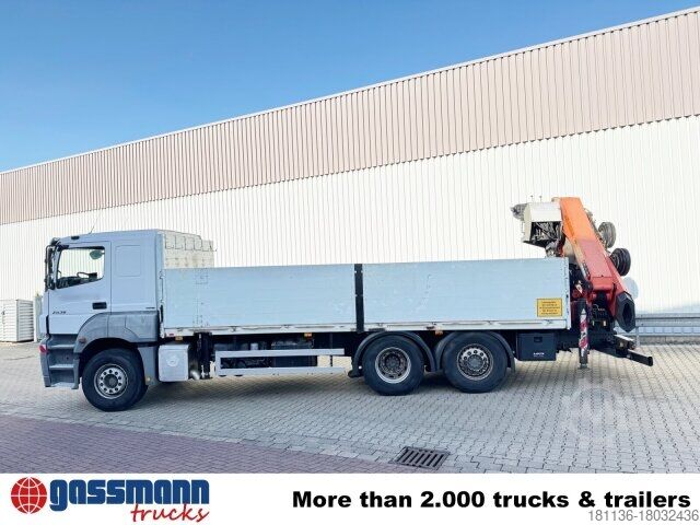 Autocarro con cassone fisso Mercedes-Benz Axor 2536/43 L 6x2 mit Heckkran Palfinger PK 24502
