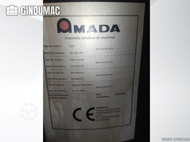 AMADA FOL 3015 NT AMADA FOL 3015 NT
