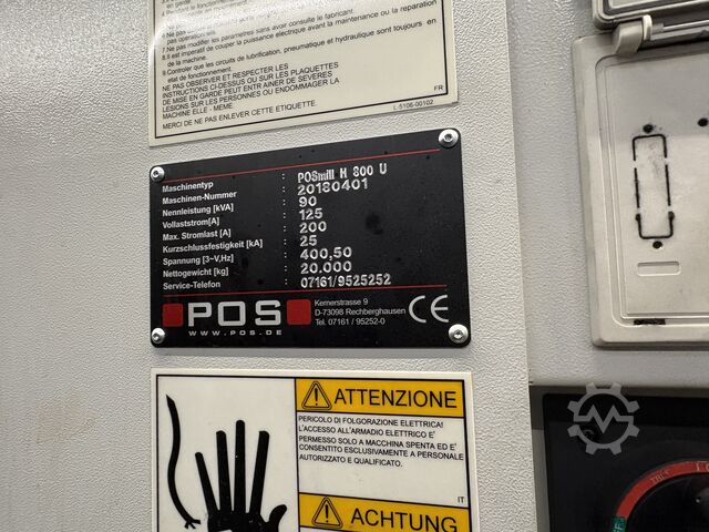 Vertical machining center POS POSmill H 800 U