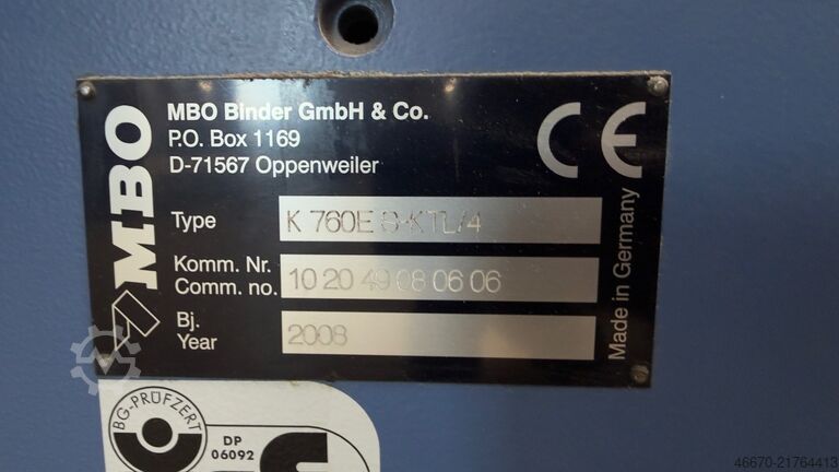 Skládací stroj MBO K 760E S-KTL/4