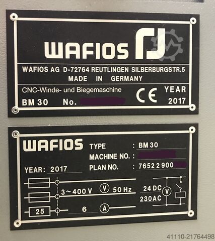 3D CNC ohýbačka drátu WAFIOS BM 30