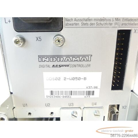Składnik Indramat DDS02.2-W050-B SN:263406-04551 generalüberh. mit 12 Mon. Gewährl.
