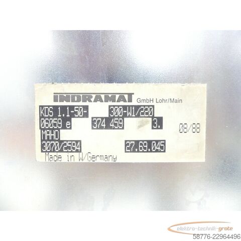 Składnik Indramat KDS 1.1-50-300-W1 / 220 AC Servo Controller SN: 6059