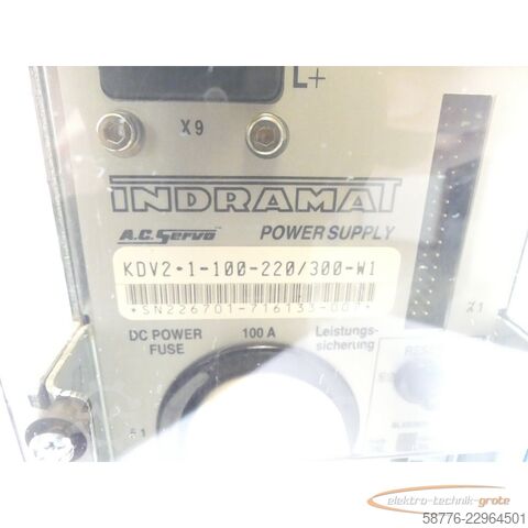 Składnik Indramat KDV 2.1-100-220/300-220 Stromversorgung SN: 226701-716133-007
