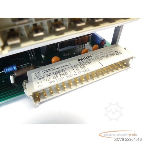 Składnik Philips PE 1870/03 Netzteil NC 9415  L Stromversorgung SN: W113310887