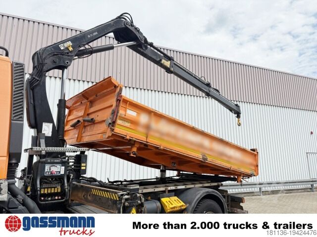 Camion benne Iveco Trakker AD190T36W 4x4, EEV, Kran Hiab 111BS-2