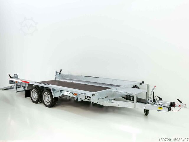 İnşaat makineleri römorku Temared Baumaschinenanhänger Builder 183x400cm 3,5t Rampe