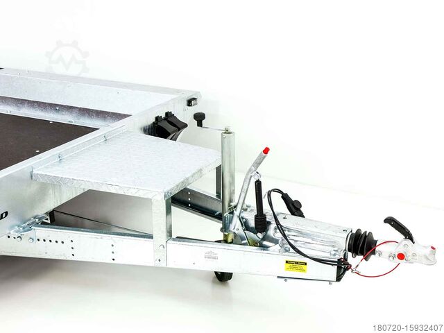 İnşaat makineleri römorku Temared Baumaschinenanhänger Builder 183x400cm 3,5t Rampe