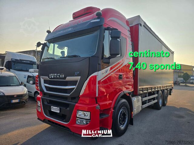 Truck with flatbed and tarpaulin Iveco STRALIS 260S46 XP 2018 EURO 6 KM670000