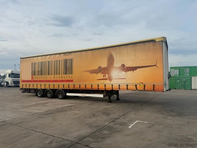 Open semitrailer with tarp KÄSSBOHRER MEGA * AIR CARGO * ROLLER BED * PR.+PLANE