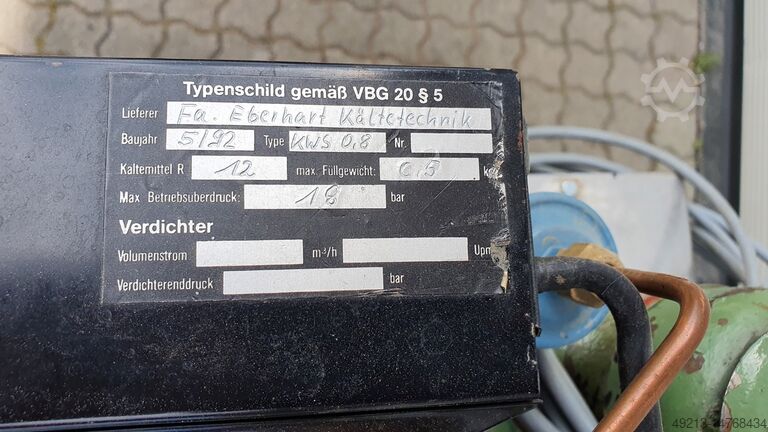 Kältemaschine Kältetechnik EBERHART KWS 08