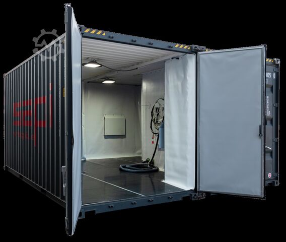 Dubbele Grote Straalcontainer SAPI Sandstrahlanlage Großer Sandstrahlcontainer