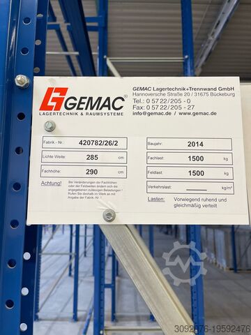 Corletten stelling, palletstelling, stelling Gemac CorlettenRegal