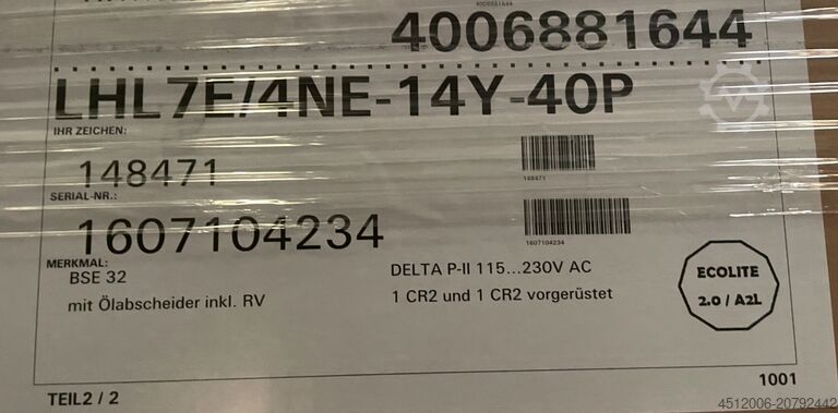 Refrigeration unit Bitzer LHL7EI4NE-14Y-40P