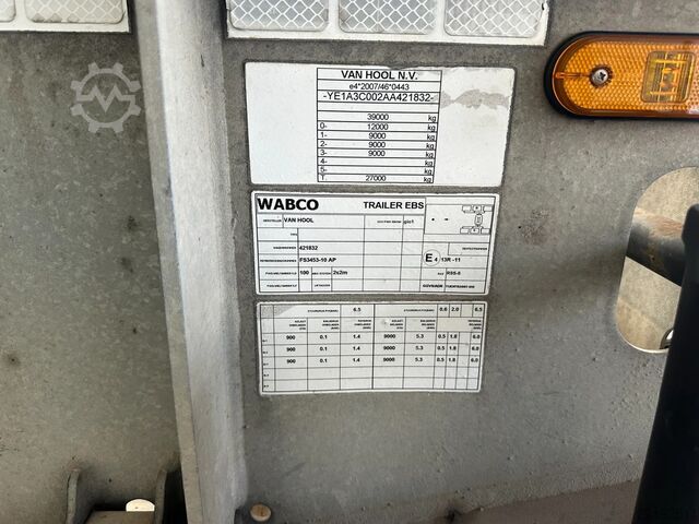  Van Hool 3-ASSIGE OPLEGGER 20FT/30FT ADR CHASSIS / galva...