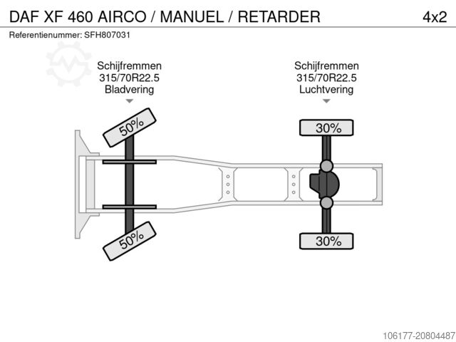 Standard-SZM DAF XF 460 AIRCO / MANUEL / RETARDER