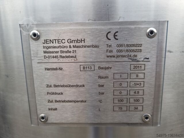 RVS tank met roerwerk Jentec GmbH