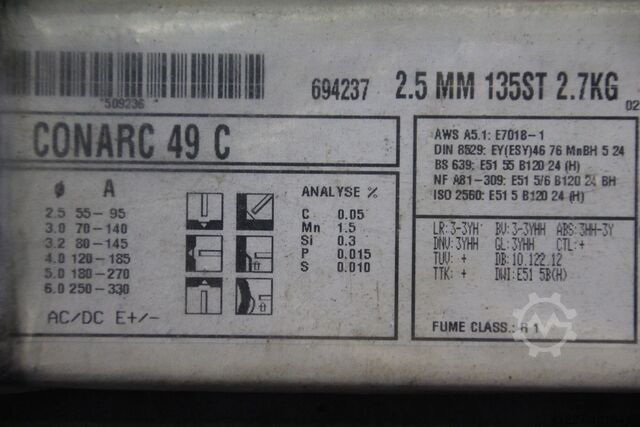 Stokelektroden laselektroden 2,5 x 350 Sahara CONARC 49 C