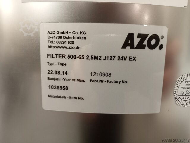 AZO 3-point weighing hopper equipped with vacuum filter AZO 