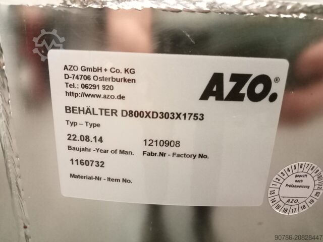 AZO 3-point weighing hopper equipped with vacuum filter AZO