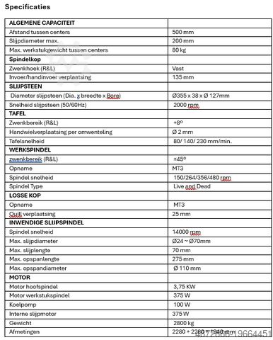 Cylindrical grinding machine SUPERTEK G20P-50