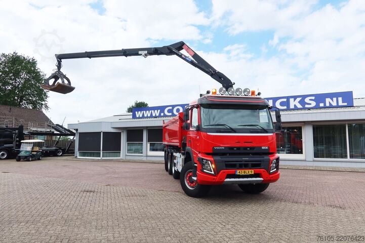 Vrachtwagen met kraan Volvo FMX 420 Kipper+Kraan H.M.F. 1943Z2 Rotor+Grijper