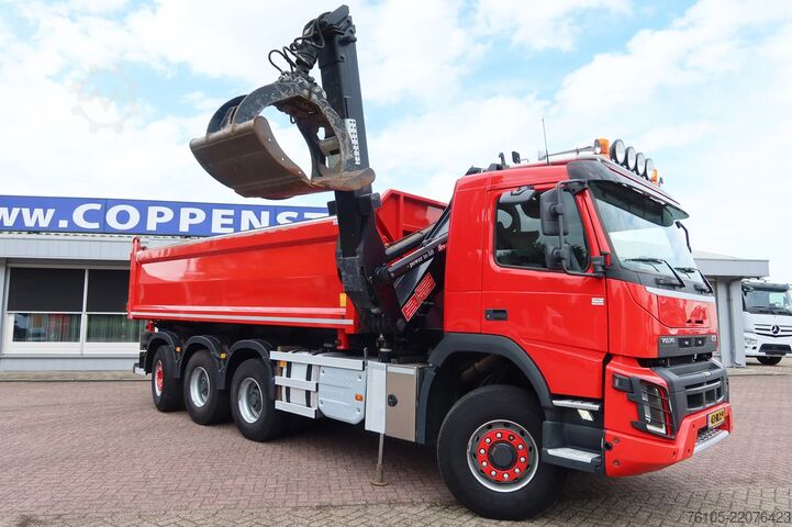 Vrachtwagen met kraan Volvo FMX 420 Kipper+Kraan H.M.F. 1943Z2 Rotor+Grijper
