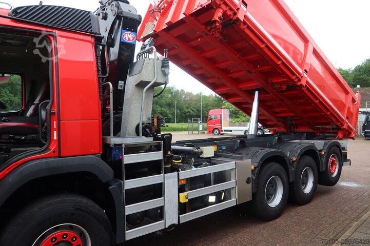 Vrachtwagen met kraan Volvo FMX 420 Kipper+Kraan H.M.F. 1943Z2 Rotor+Grijper
