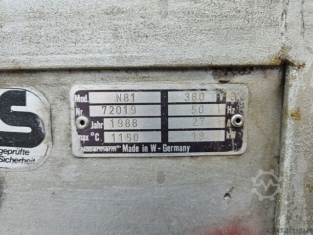 Felületkezelő kemence, kamrás kemence 1150°C-ig Nabertherm N 81