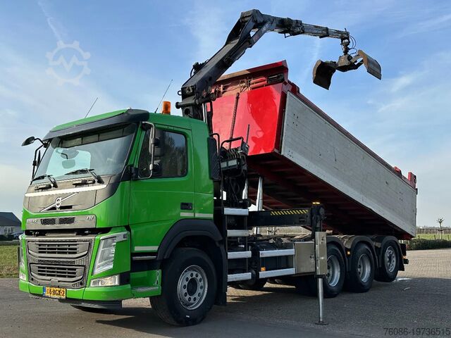 Tipper with crane Volvo FM 430 !!8X4 TRIPLE!! EURO6!! Z-KRAAN!!/KIPPER!...