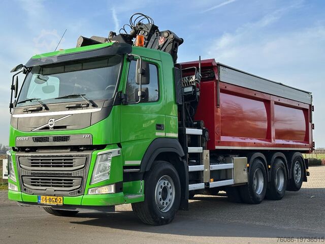 Tipper with crane Volvo FM 430 !!8X4 TRIPLE!! EURO6!! Z-KRAAN!!/KIPPER!...