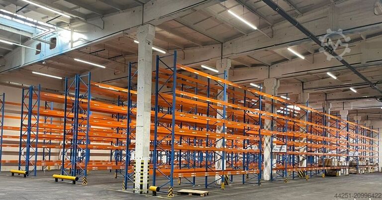 Regał paletowy 21,6 m, wysokość 6 m, 5 poziomów Stow Pal Rack